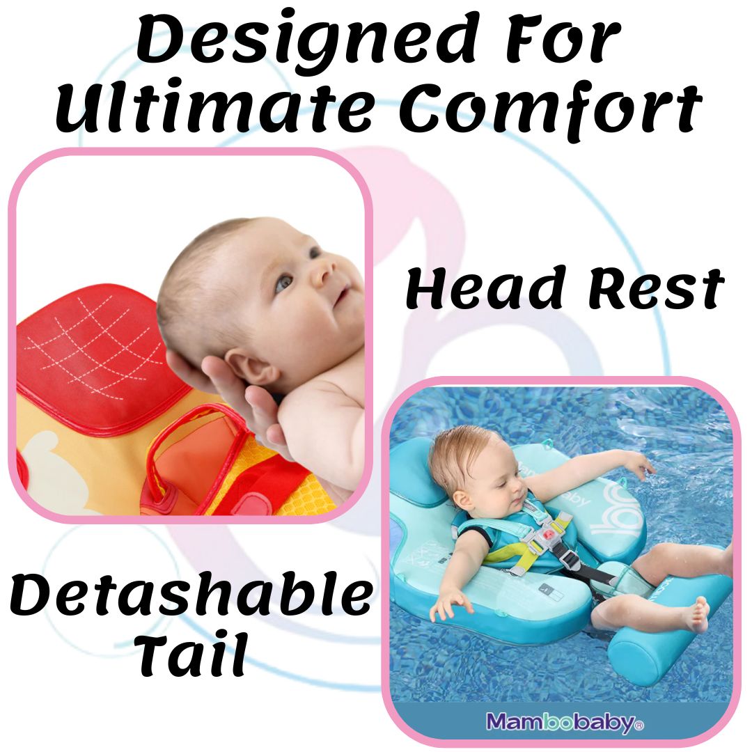 3D Elephant Chest Float with Canopy & Tail (Green, Pink, Blue)