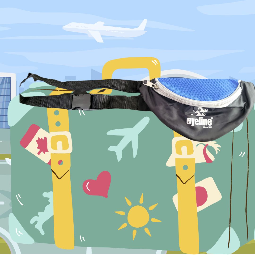 Eyeline Waist Carry Bag Black and Navy Blue