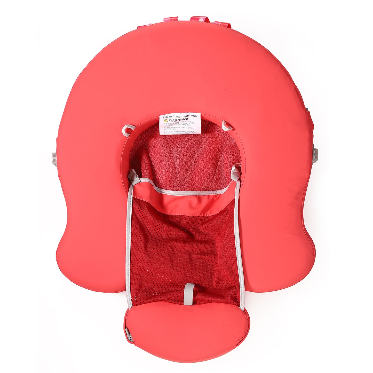 Octo Hug Chest Float – Baby Pool Float with 3D Canopy (Pink & Red)