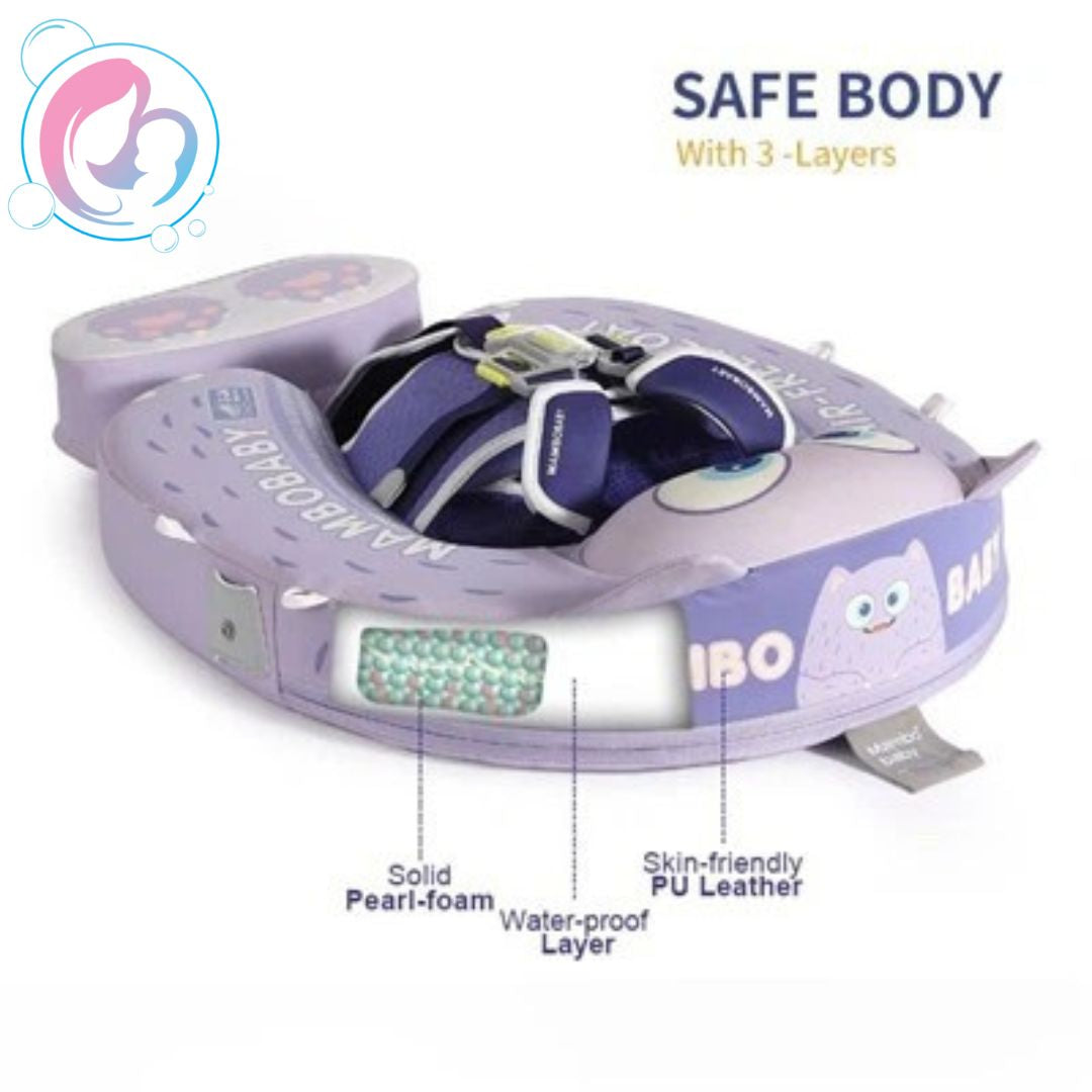 Double Eye Pal Chest Float – Baby Pool Float With 3D Canopy (Pink & Purple)