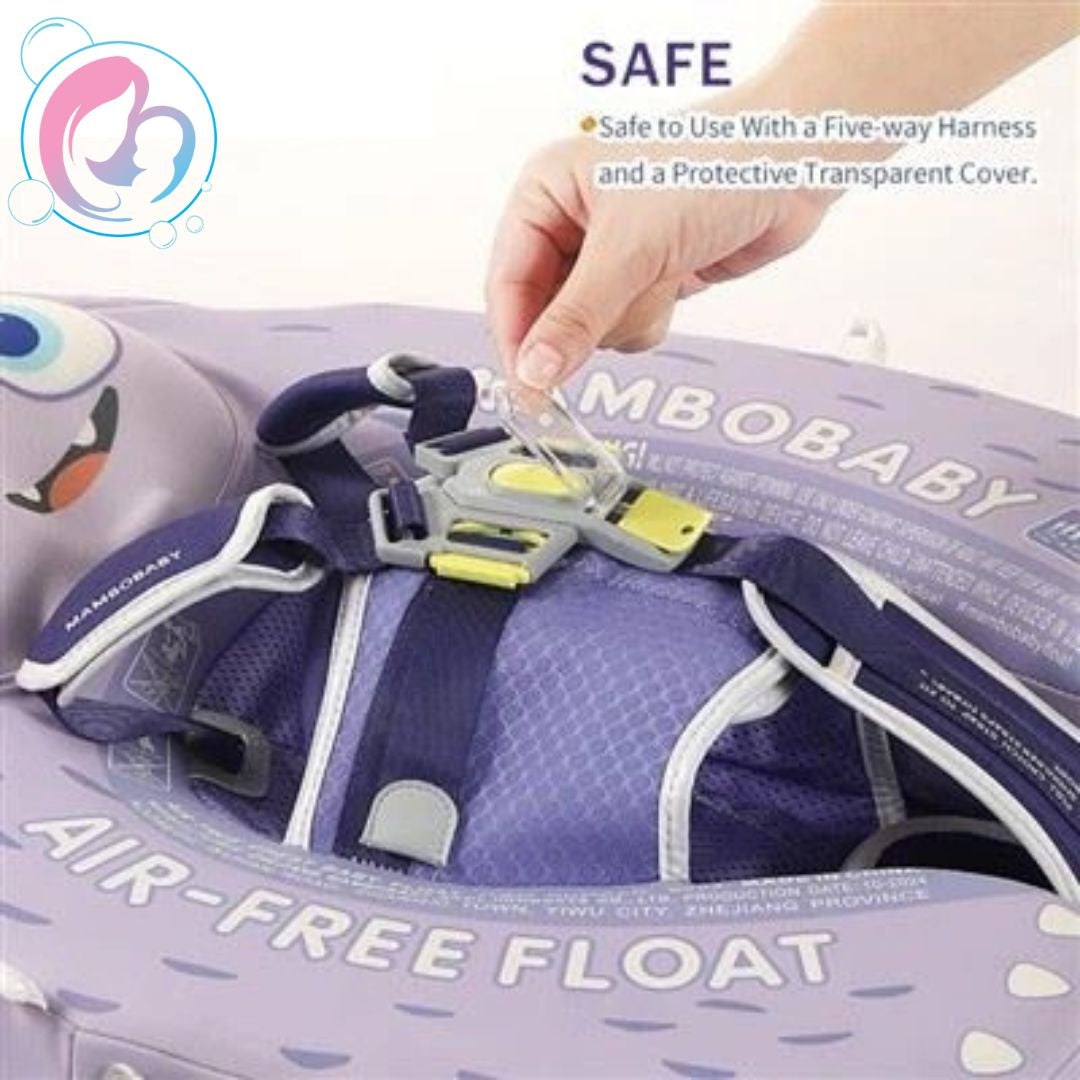 Double Eye Pal Chest Float – Baby Pool Float With 3D Canopy (Pink & Purple)