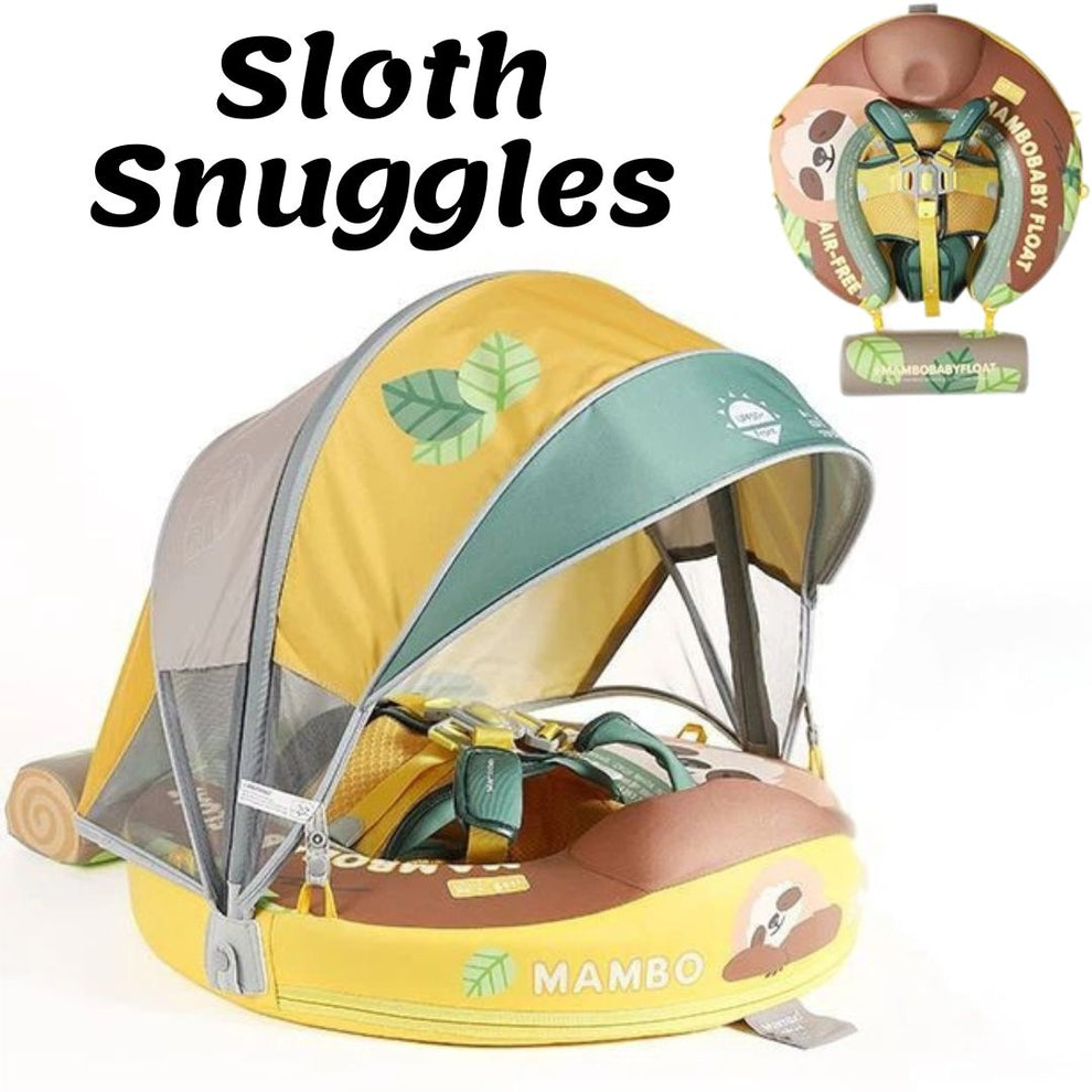 Sloth Snuggle Mambobaby Float – Air-Free Baby Chest Float With Canopy ...