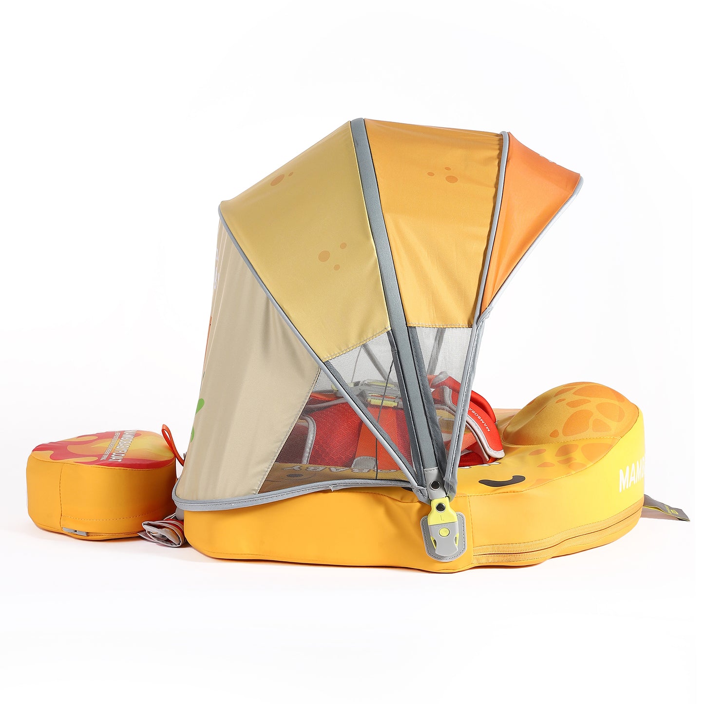 🦖Dino Jaw Chest Float – Baby Pool Float With 3D Canopy (bright Yellows)