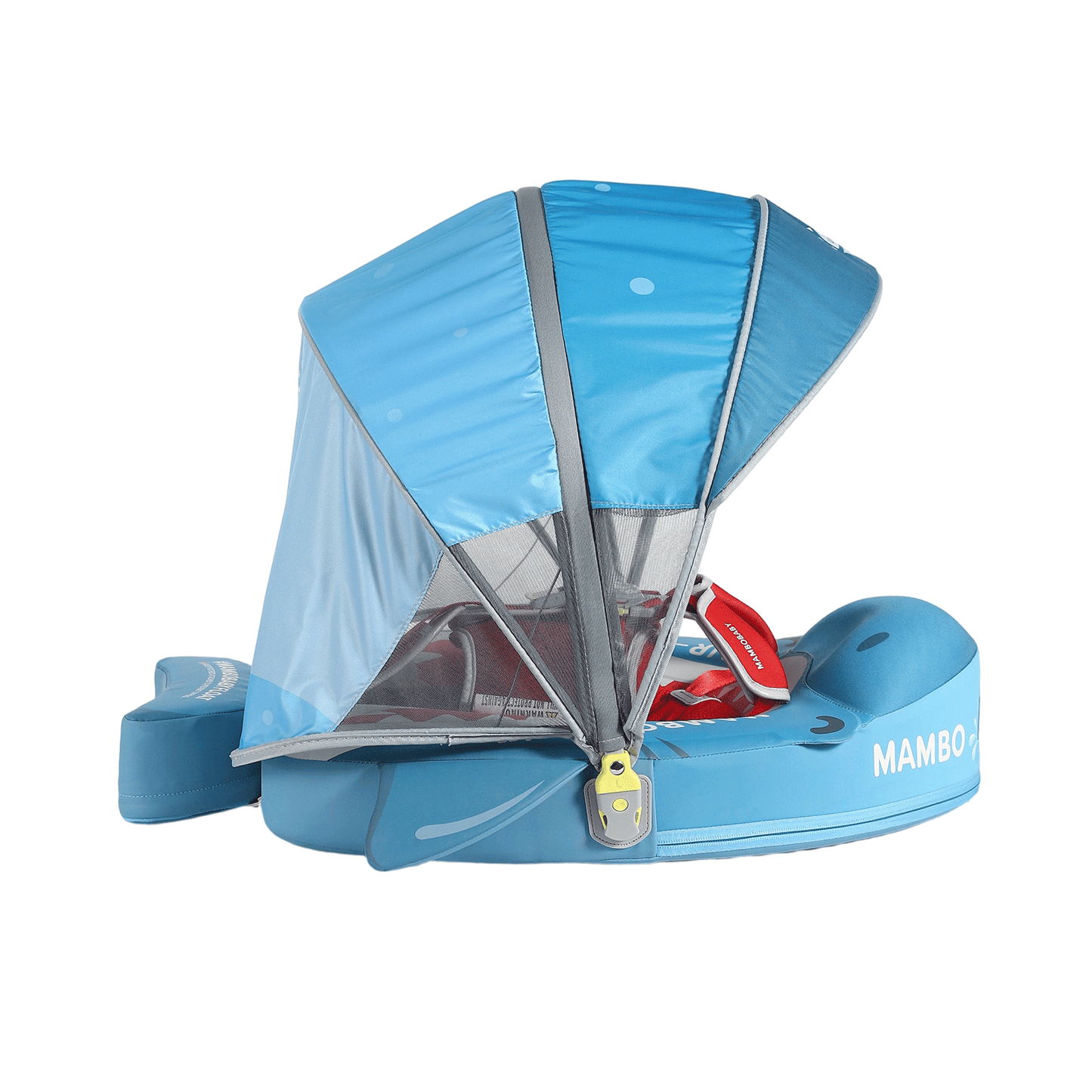 🦈Shark Jaw Chest Float – Baby Pool Float With 3D Canopy (Blue Red & White)
