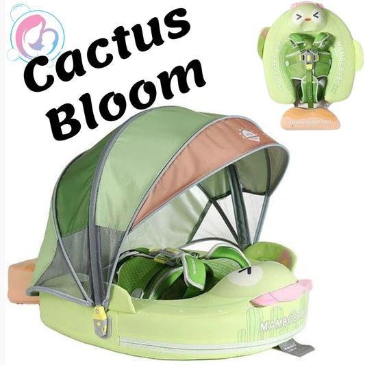 🌵 Cactus Bloom Splash Chest Float – Air-Free Baby Float with UPF 50+ Shade