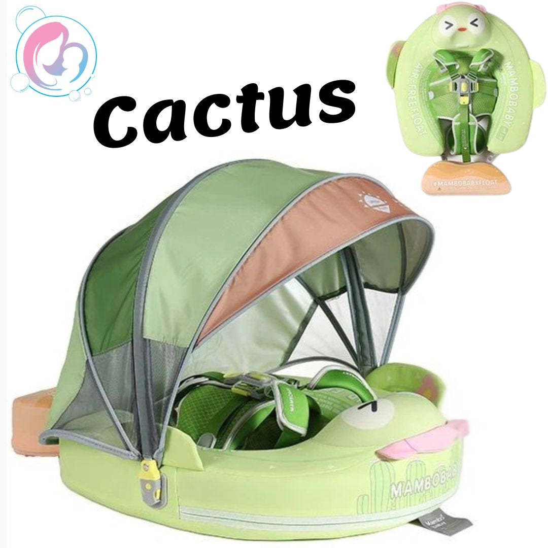 🌵 Cactus Bloom Splash Chest Float – Air-Free Baby Float with UPF 50+ Shade