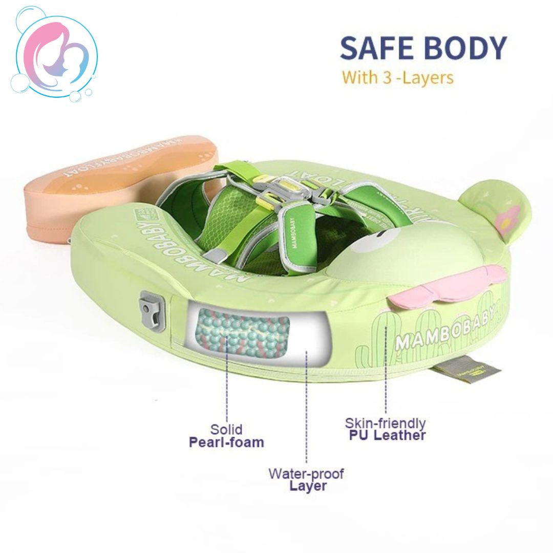 🌵 Cactus Bloom Splash Chest Float – Air-Free Baby Float with UPF 50+ Shade