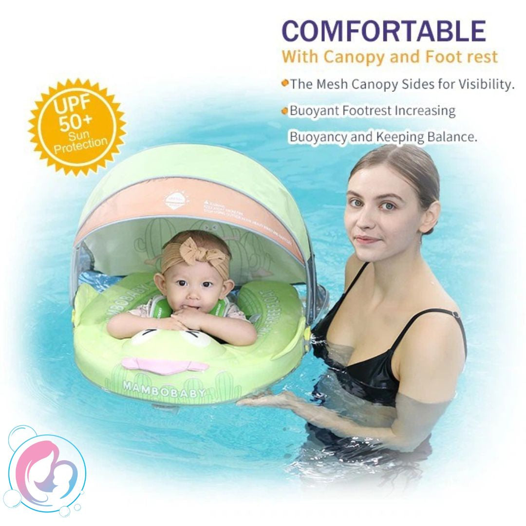 🌵 Cactus Bloom Splash Chest Float – Air-Free Baby Float with UPF 50+ Shade