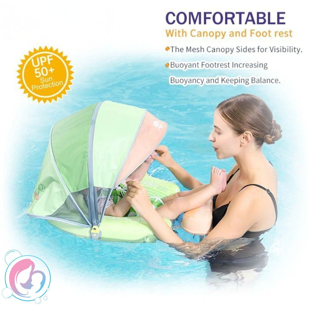 🌵 Cactus Bloom Splash Chest Float – Air-Free Baby Float with UPF 50+ Shade