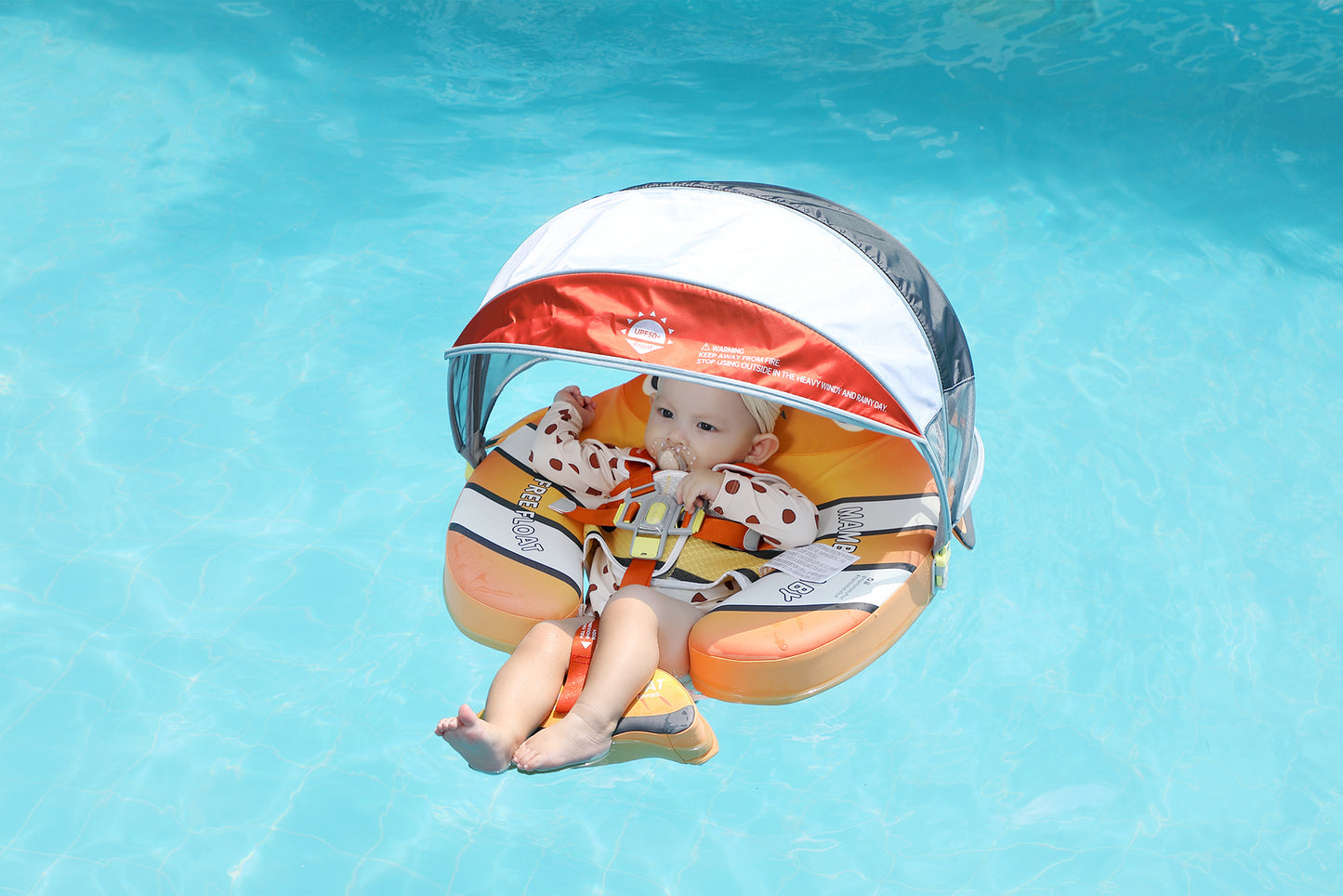 Clownfish Pal Chest Float – Baby Pool Float with 3D Canopy 3-24 Months (Purple & Pastel)