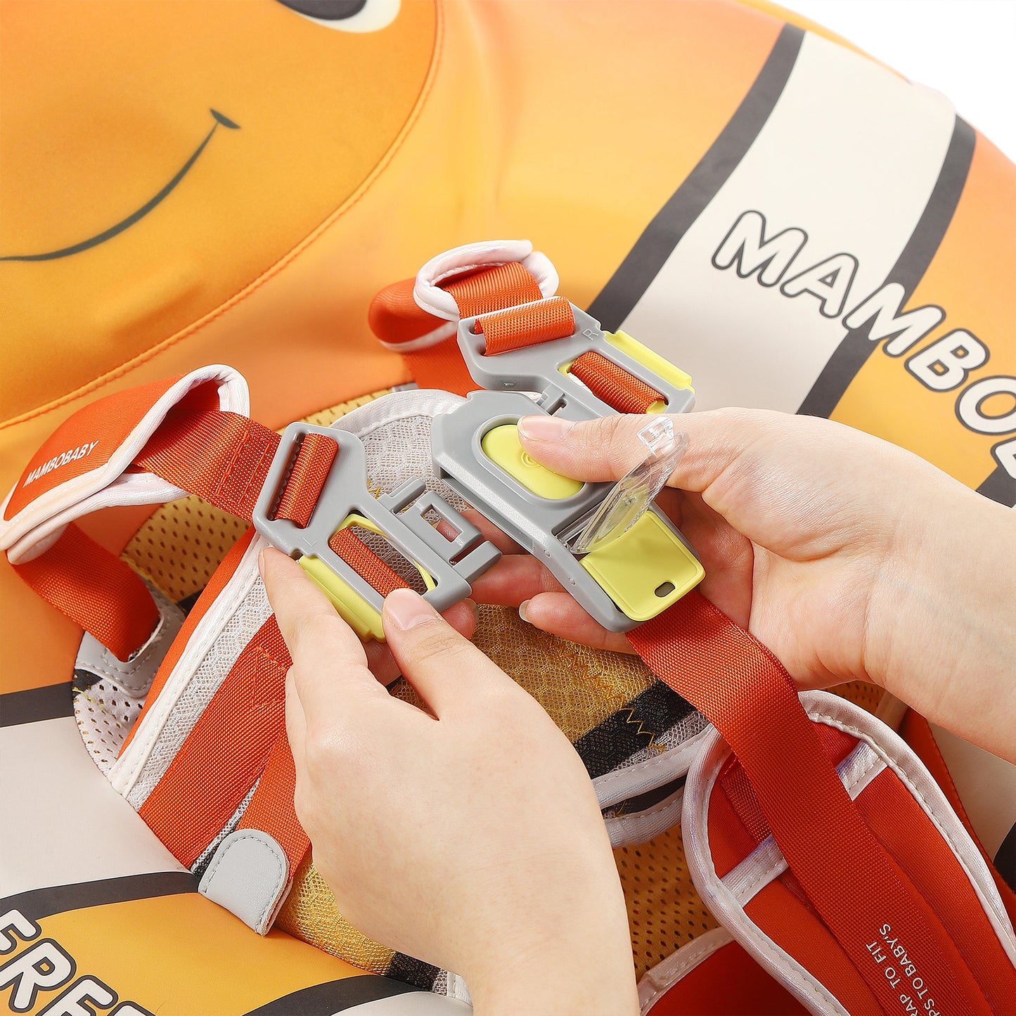 Clownfish Pal Chest Float – Baby Pool Float with 3D Canopy 3-24 Months (Purple & Pastel)