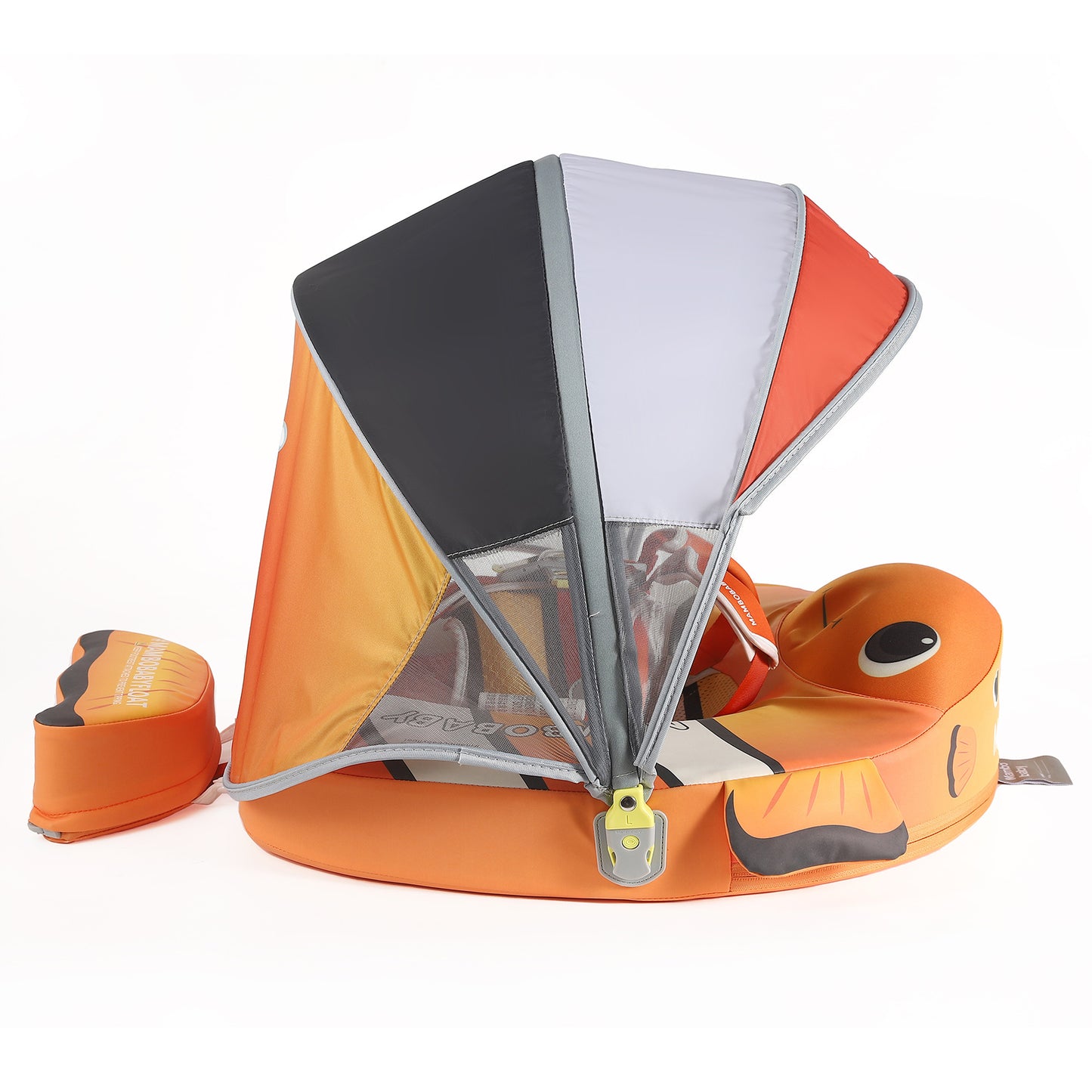 Clownfish Pal Chest Float – Baby Pool Float with 3D Canopy 3-24 Months (Purple & Pastel)