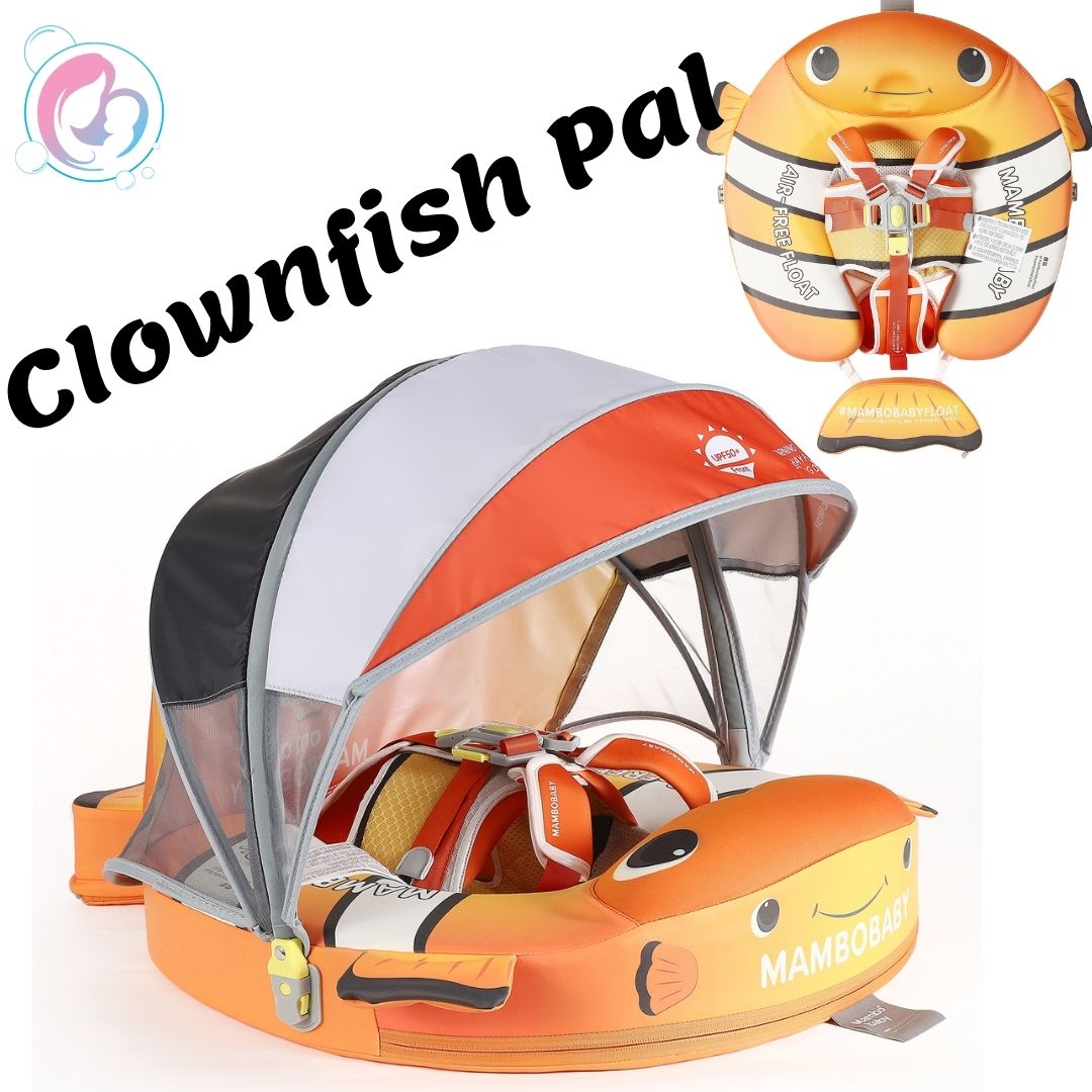 🐠Clownfish Pal Chest Float – Baby Pool Float with 3D Canopy 3-24 Months