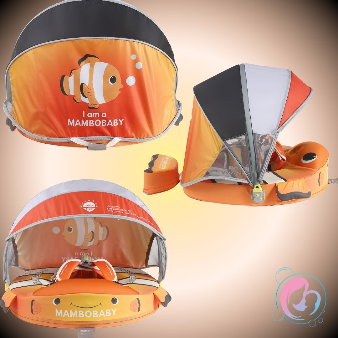 🐠Clownfish Pal Chest Float – Baby Pool Float with 3D Canopy 3-24 Months