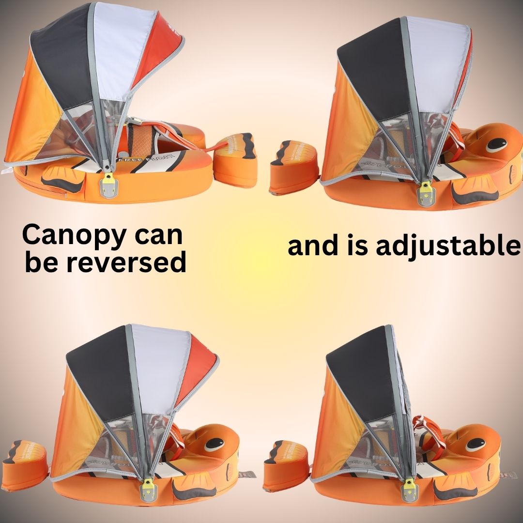 🐠Clownfish Pal Chest Float – Baby Pool Float with 3D Canopy 3-24 Months