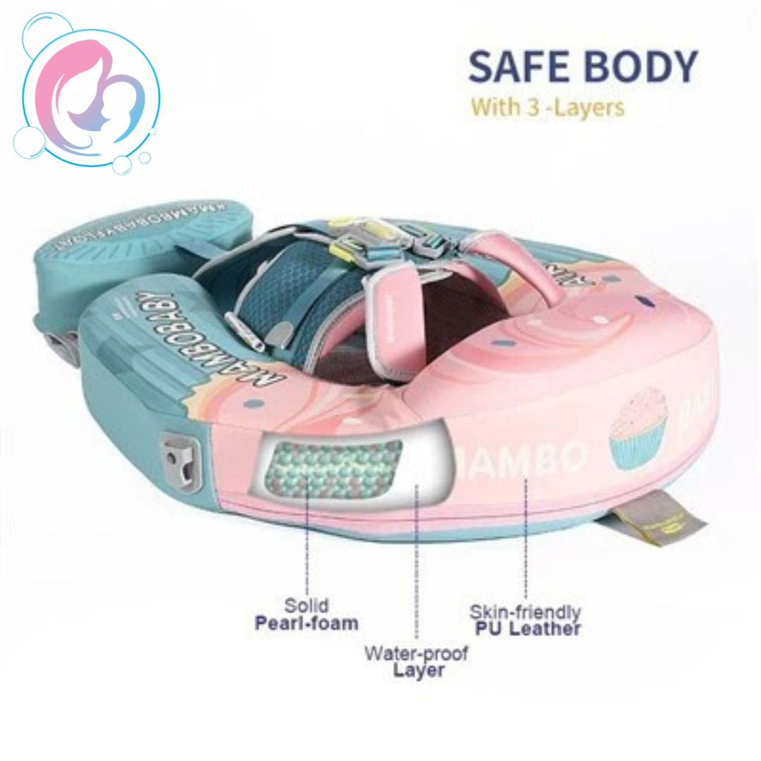 🧁Cupcake Chest Float – Mint & Vanilla | Mambobaby Air-Free Safety Float