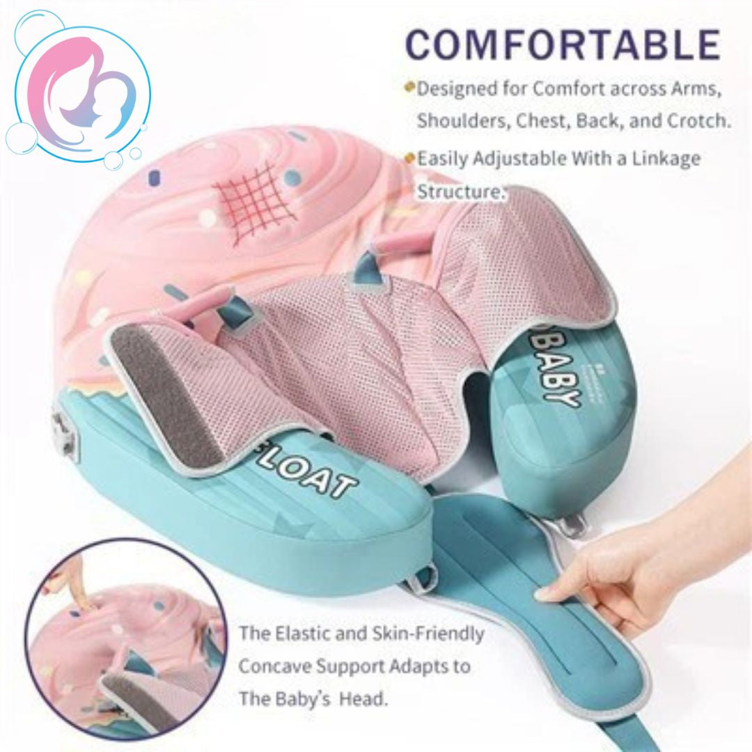 🧁Cupcake Chest Float – Mint & Vanilla | Mambobaby Air-Free Safety Float