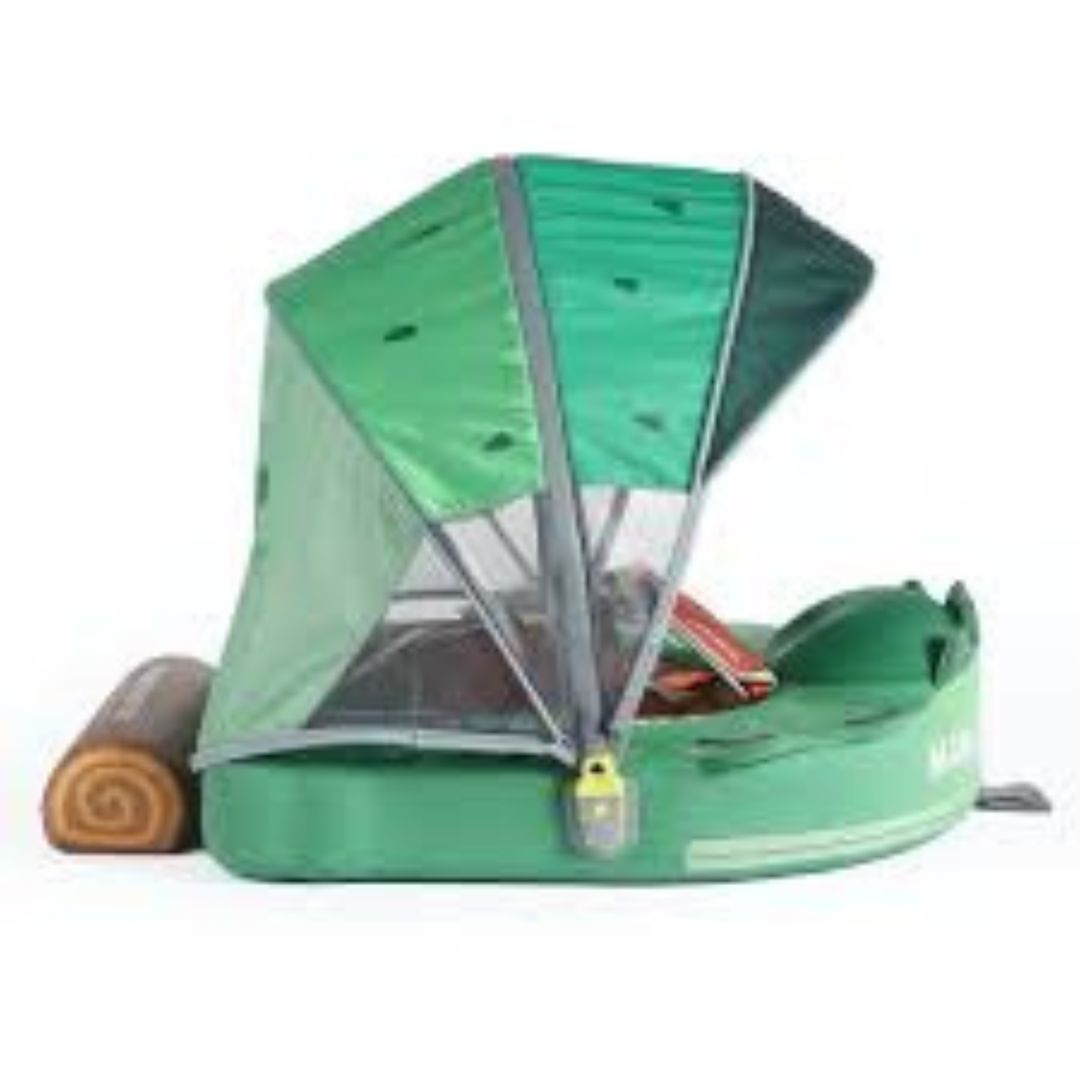 🐊Gator Jaw Chest Float – Baby Pool Float With 3D Canopy (Green & Brown)