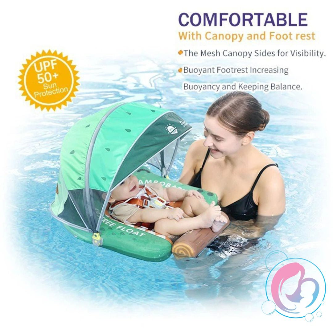 🐊Gator Jaw Chest Float – Baby Pool Float With 3D Canopy (Green & Brown)