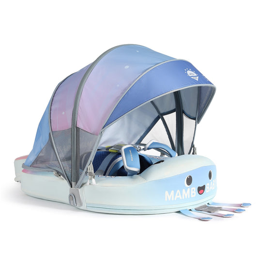 🪼 Jelly Dream Chest Float – Baby Pool Float With 3D Canopy (Pastel Pink & Blue)