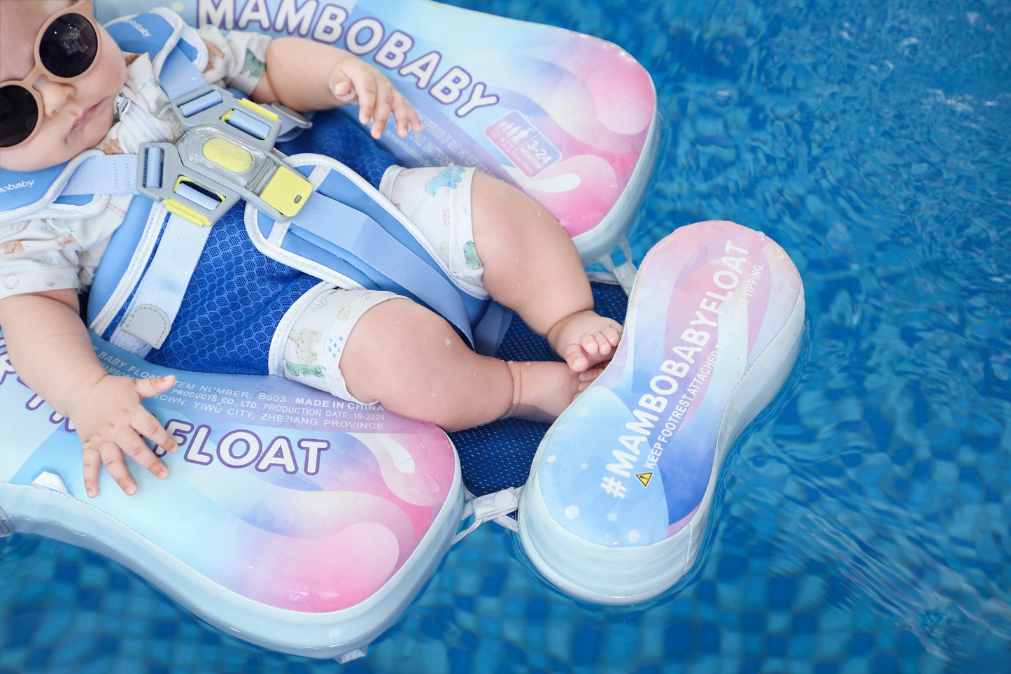 🪼 Jelly Dream Chest Float – Baby Pool Float With 3D Canopy (Pastel Pink & Blue)