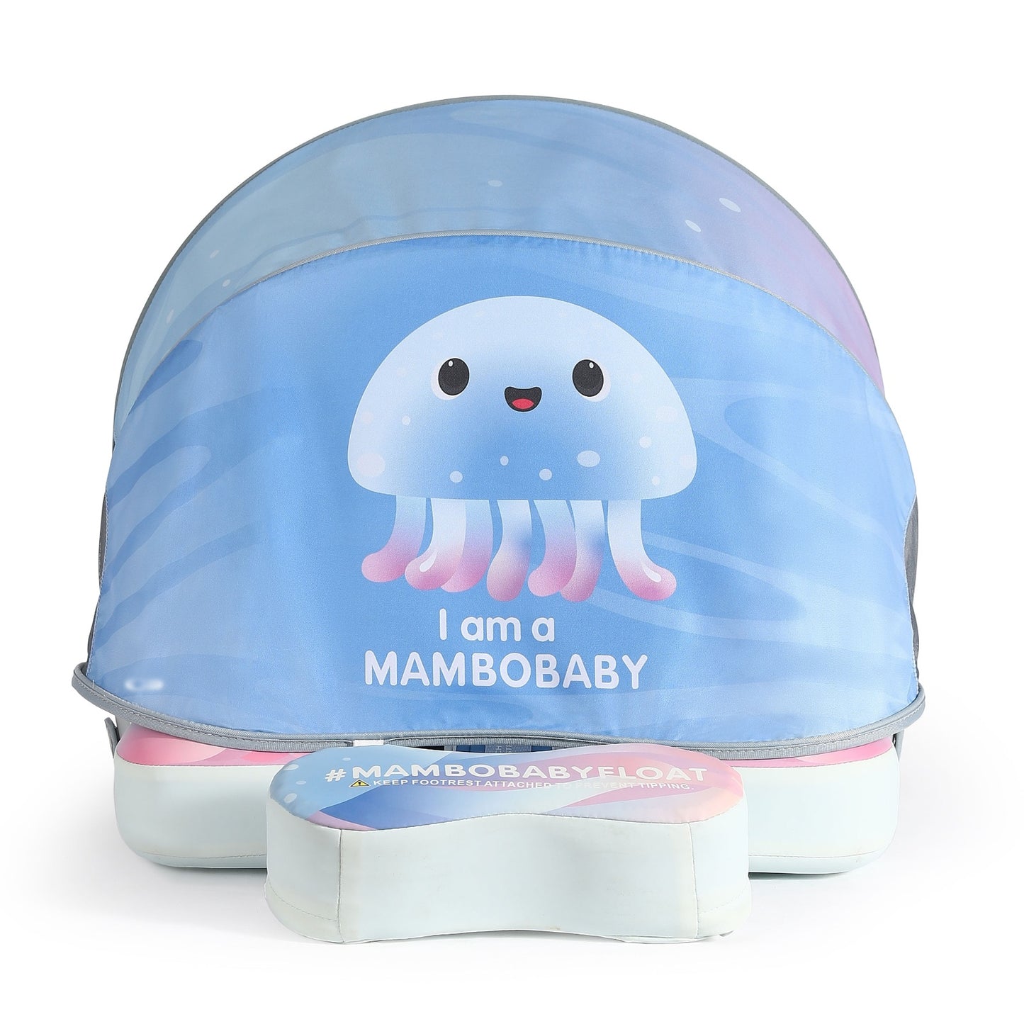 🪼 Jelly Dream Chest Float – Baby Pool Float With 3D Canopy (Pastel Pink & Blue)