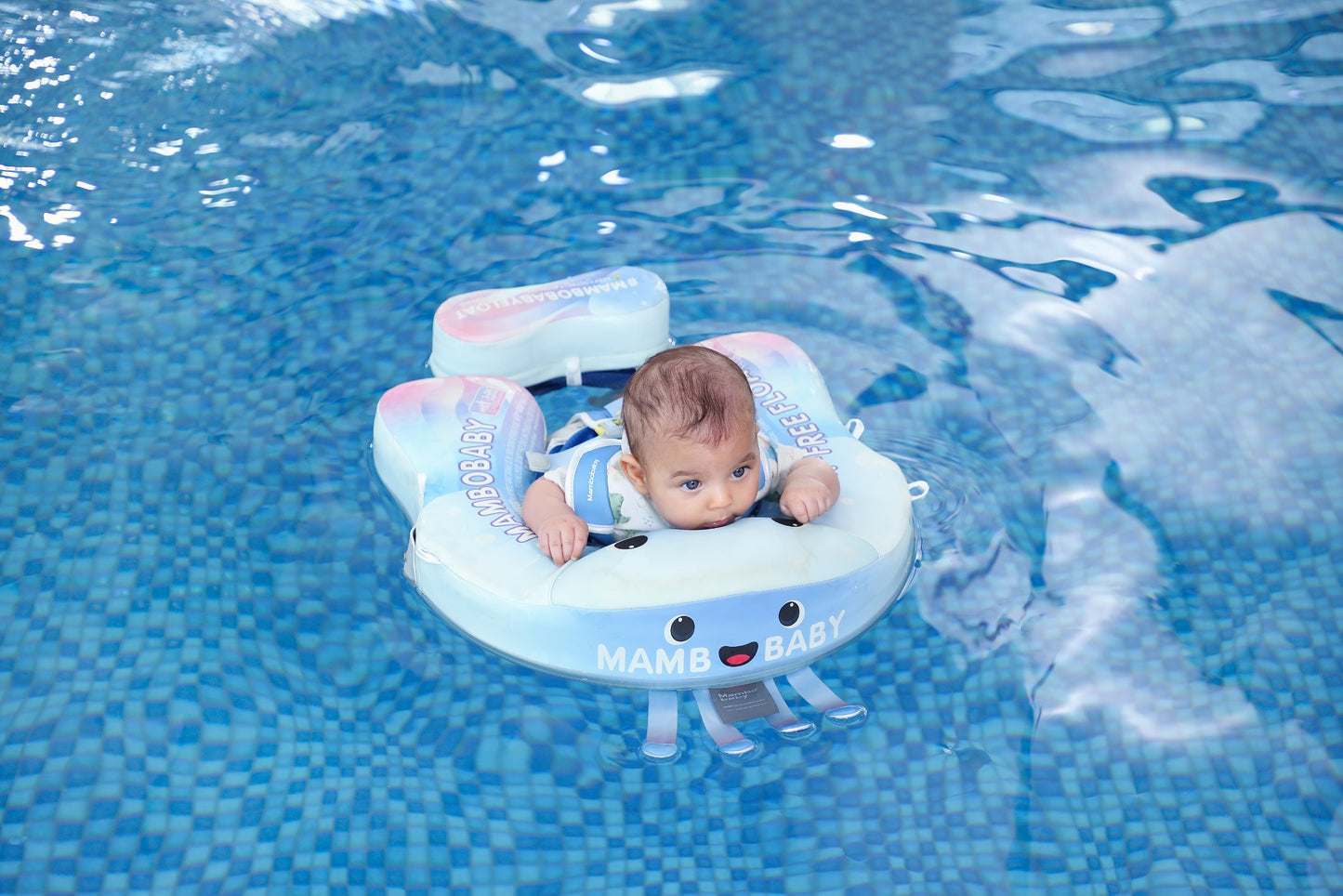 🪼 Jelly Dream Chest Float – Baby Pool Float With 3D Canopy (Pastel Pink & Blue)