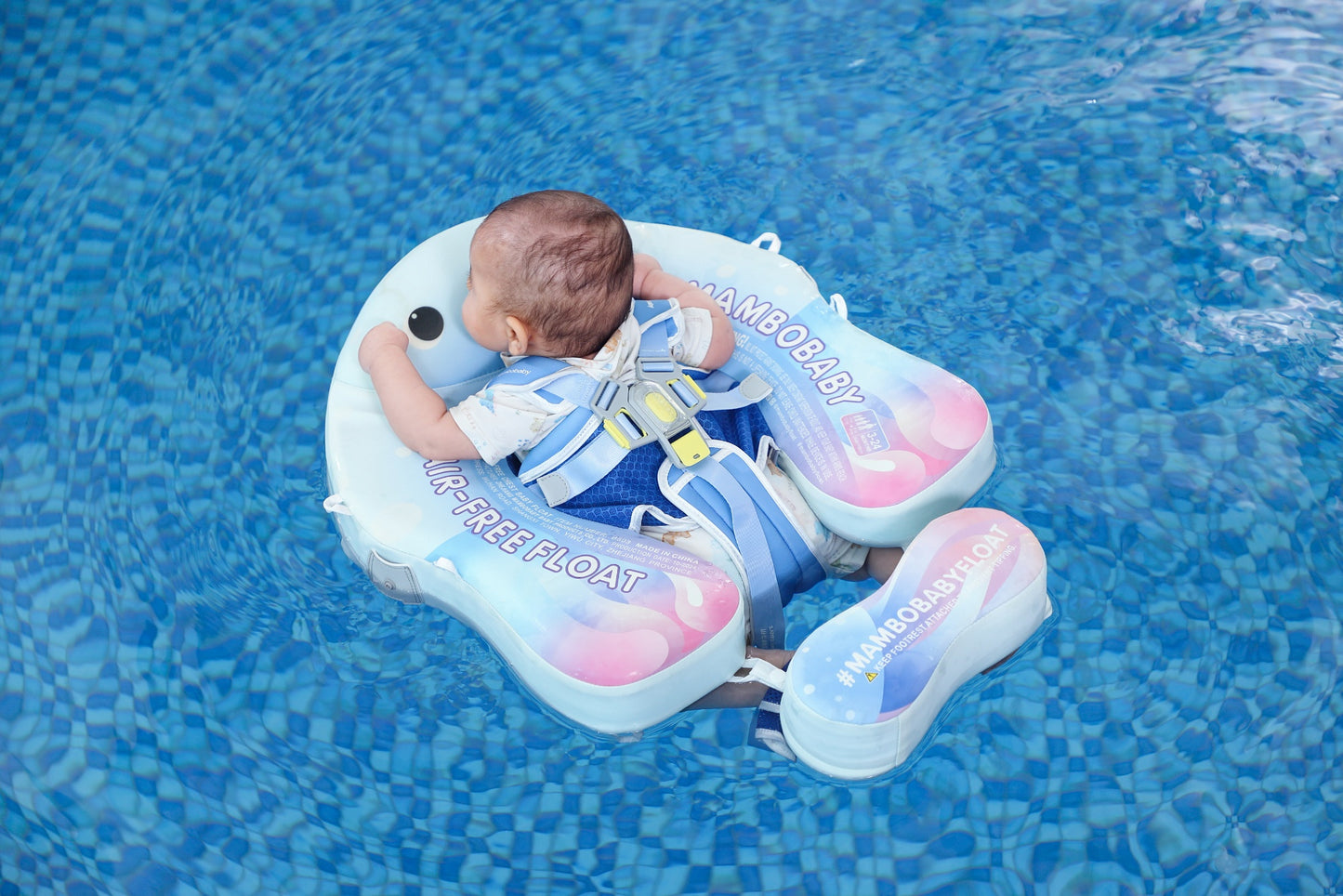 🪼 Jelly Dream Chest Float – Baby Pool Float With 3D Canopy (Pastel Pink & Blue)
