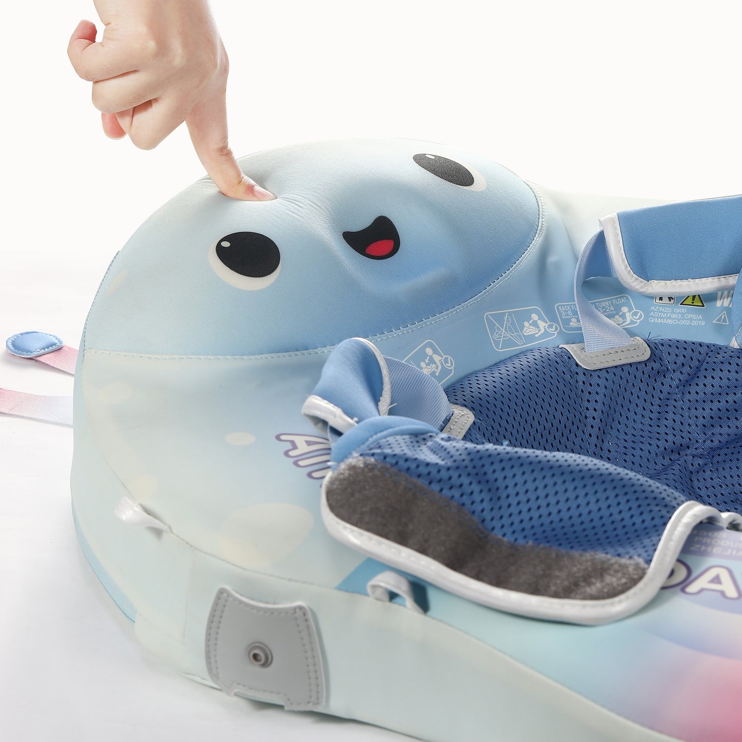 🪼 Jelly Dream Chest Float – Baby Pool Float With 3D Canopy (Pastel Pink & Blue)