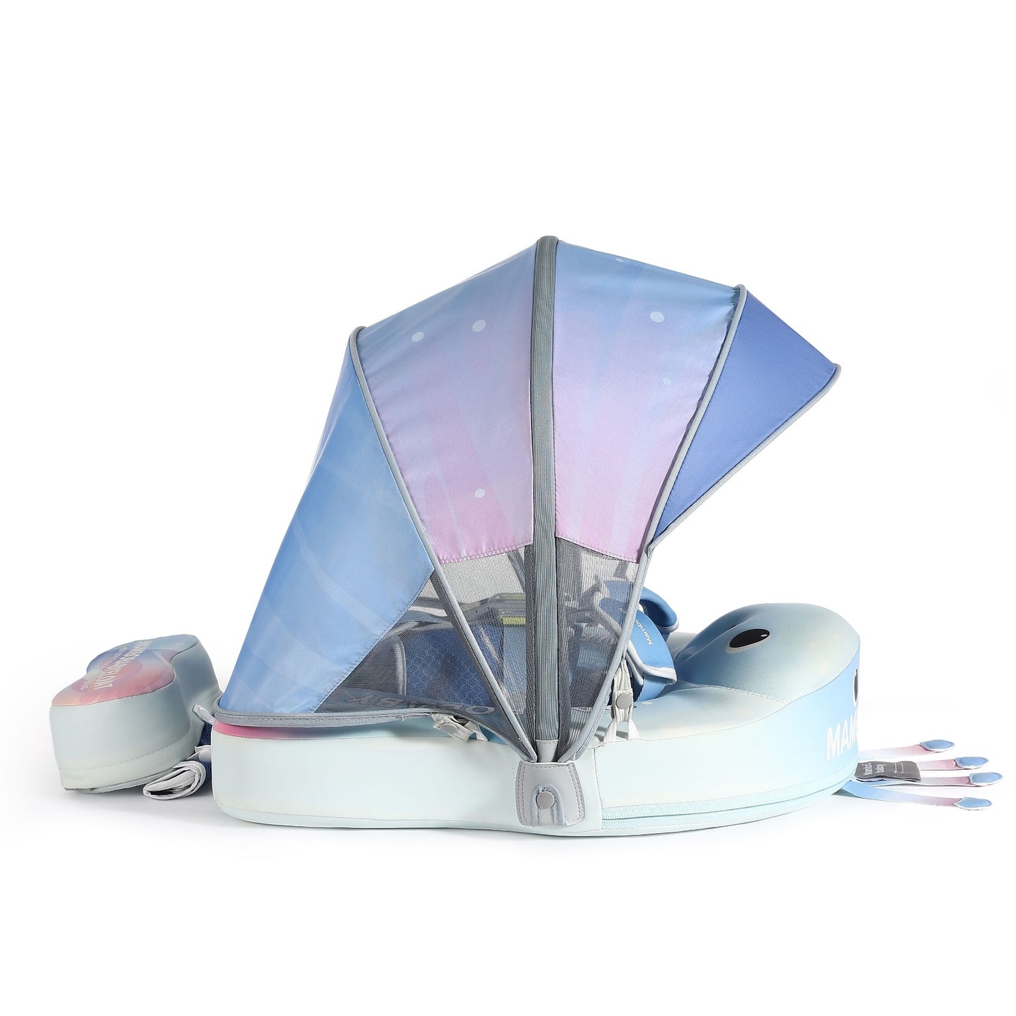 🪼 Jelly Dream Chest Float – Baby Pool Float With 3D Canopy (Pastel Pink & Blue)