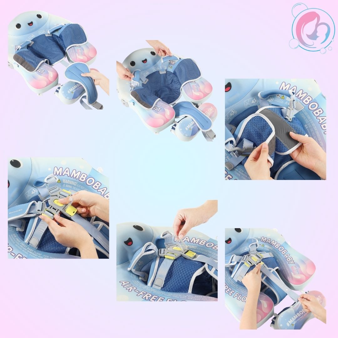 🪼 Jelly Dream Chest Float – Baby Pool Float With 3D Canopy (Pastel Pink & Blue)