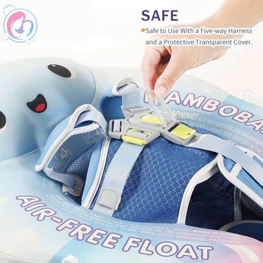 🪼 Jelly Dream Chest Float – Baby Pool Float With 3D Canopy (Pastel Pink & Blue)