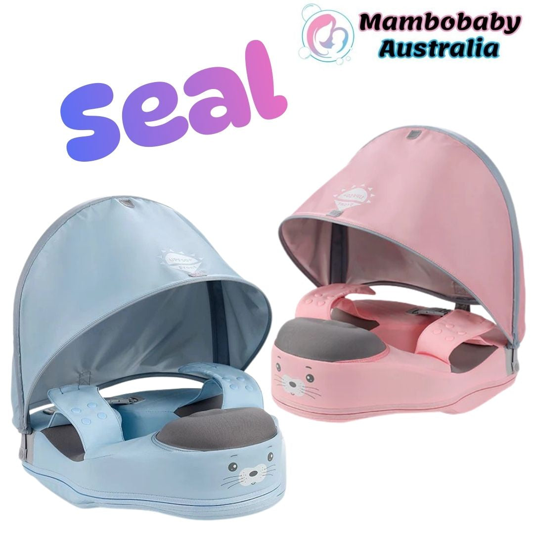 🦭Seal Underarm Waist Float with Canopy (8-36 Months) 🦭💙💗