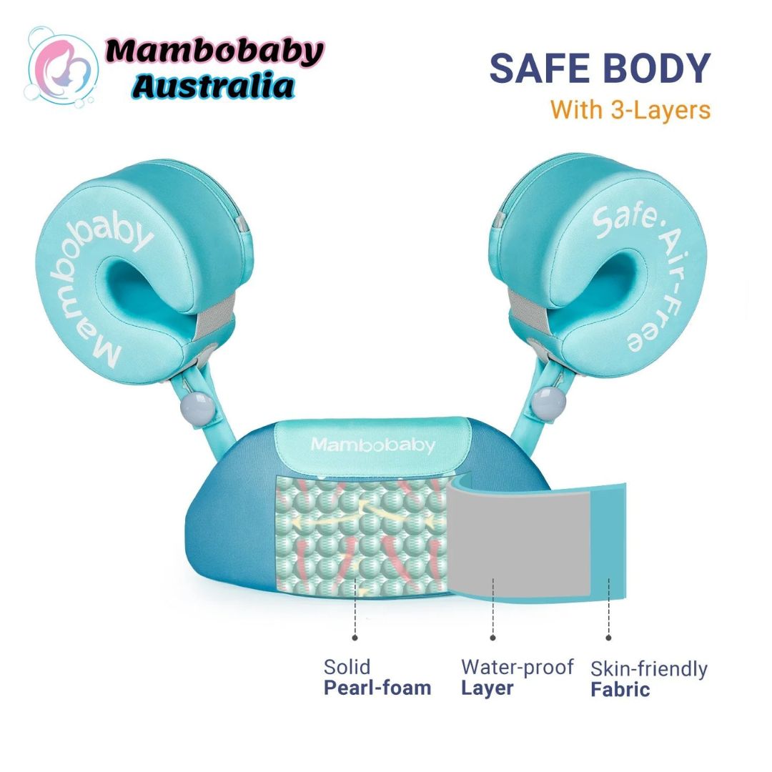 Mambobaby Armband Float Vest Puddle Jumpers- 3-in-1 Swim Trainer (3-8 Years)