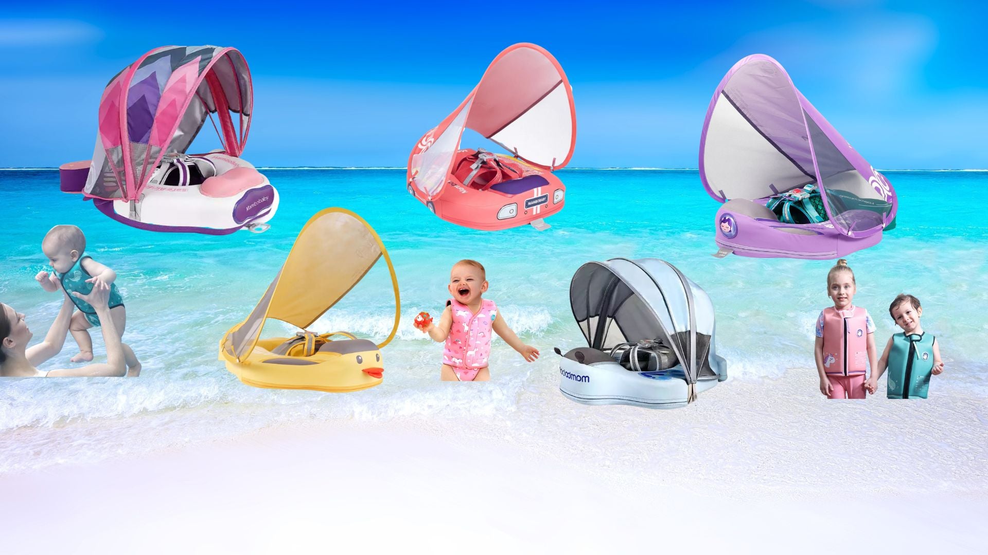 Mambo baby discount float with canopy