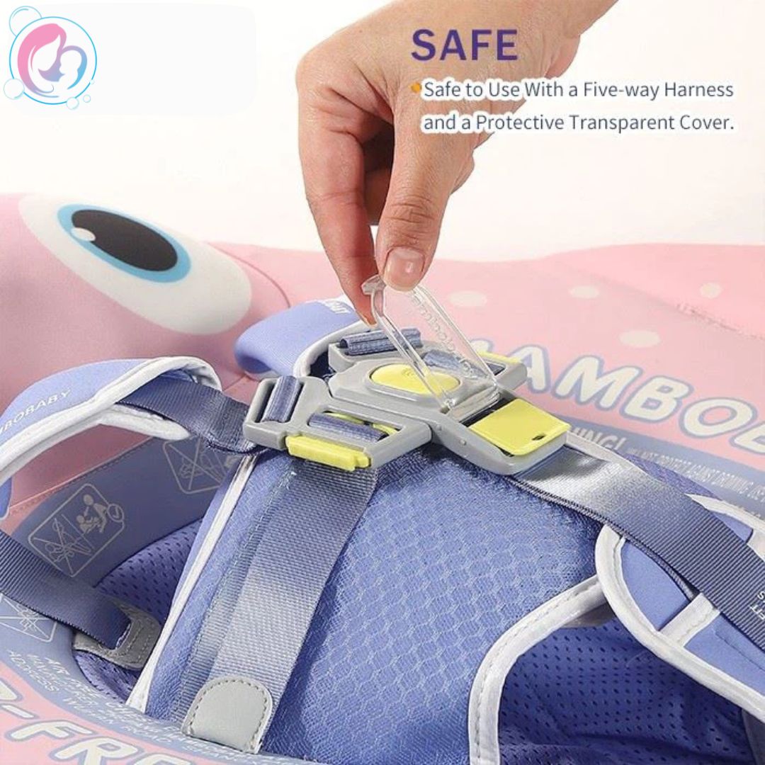 🌊🐟🌊MantaWing Chest Float – Baby Pool Float (Pink or Blue) with 3D Canopy🌊🐟🌊