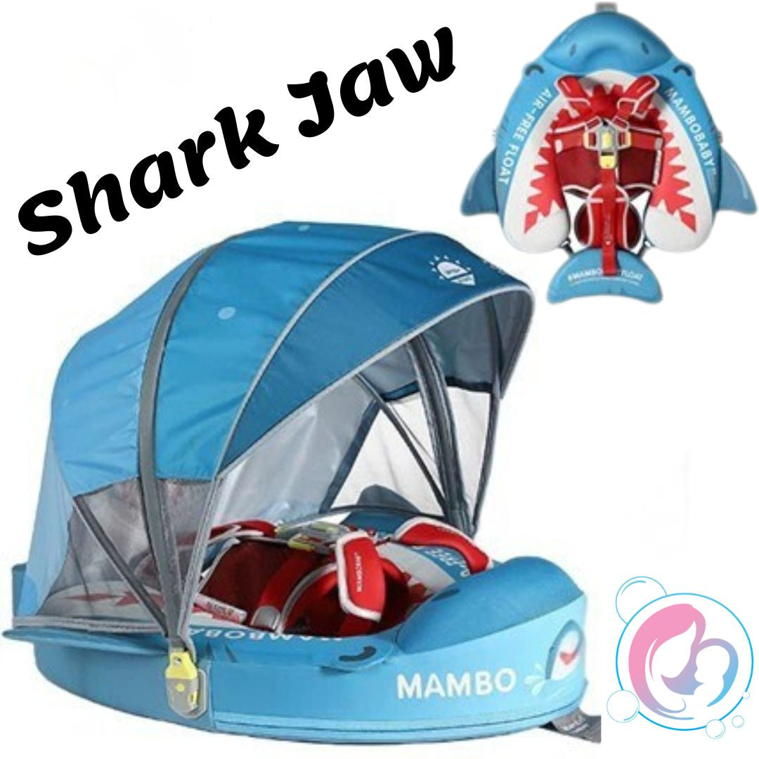 🦈Shark Jaw Chest Float – Baby Pool Float With 3D Canopy (Blue Red & White)