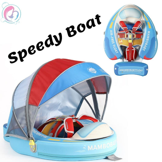 🚤Speedy Boat Chest Float – Mambobaby Baby Pool Float with 3D Canopy