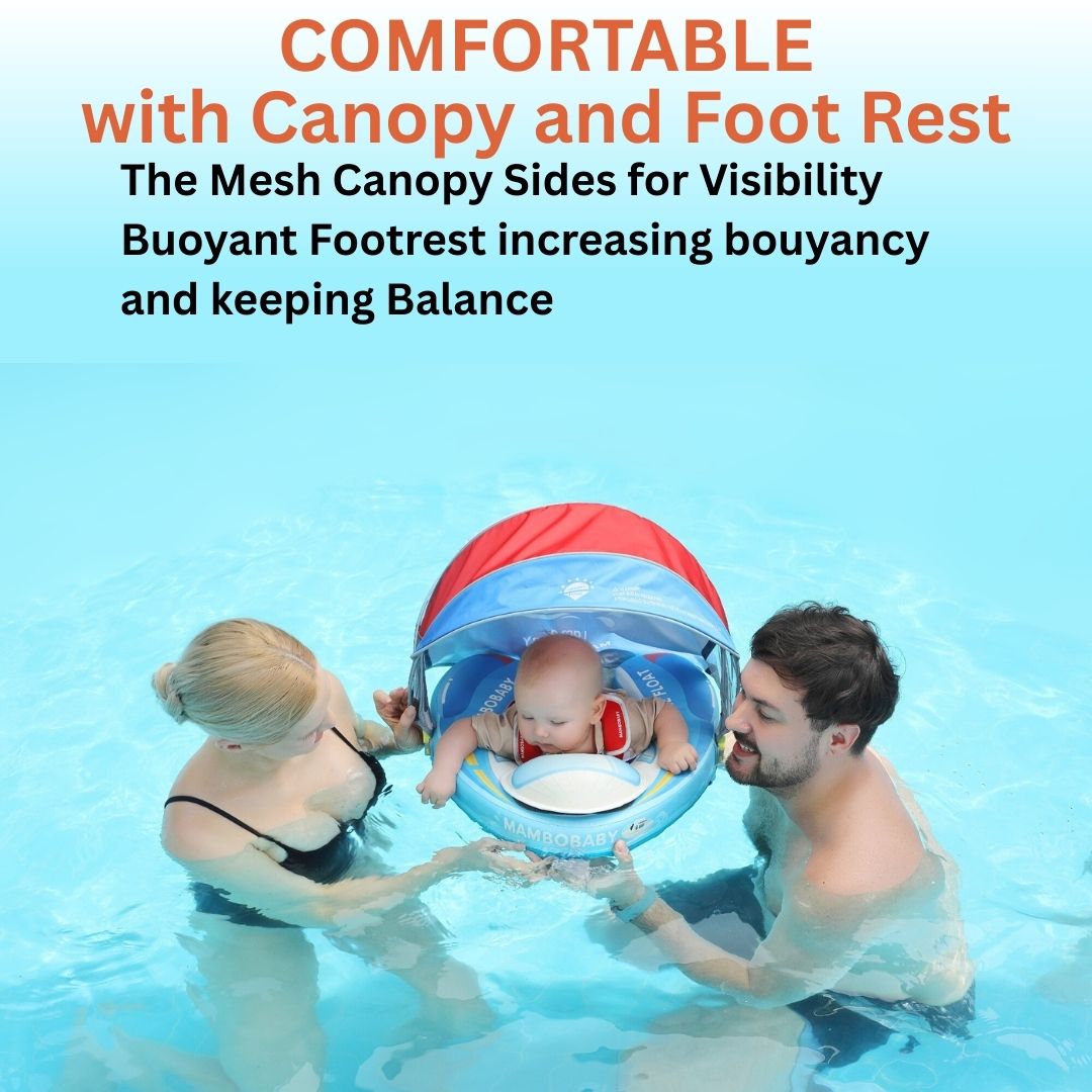 🚤Speedy Boat Chest Float – Mambobaby Baby Pool Float with 3D Canopy