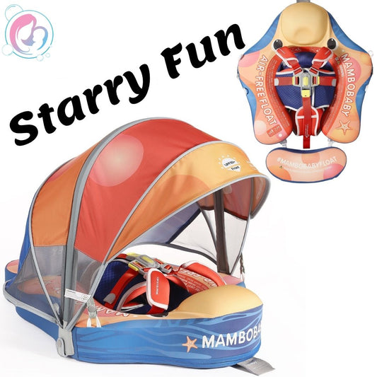 🐚🌟Starry Fun Chest Float – Baby Pool Float with 3D Canopy 3-24 Months