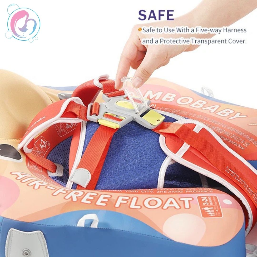 🐚🌟Starry Fun Chest Float – Baby Pool Float with 3D Canopy 3-24 Months