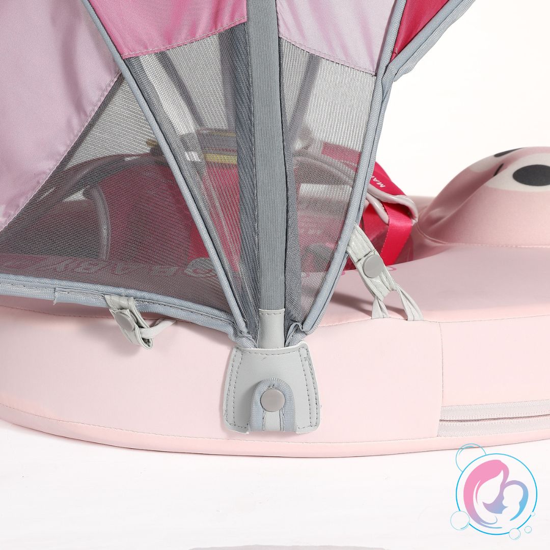 🌷 Tulip Bloom Mambobaby Float With 3D Canopy – Bright & Playful Baby Water Fun