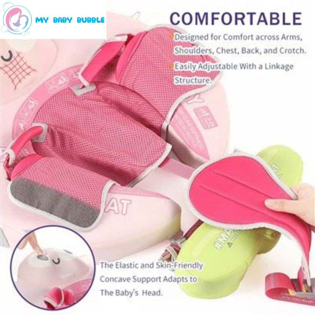 🌷 Tulip Bloom Mambobaby Float With 3D Canopy – Bright & Playful Baby Water Fun