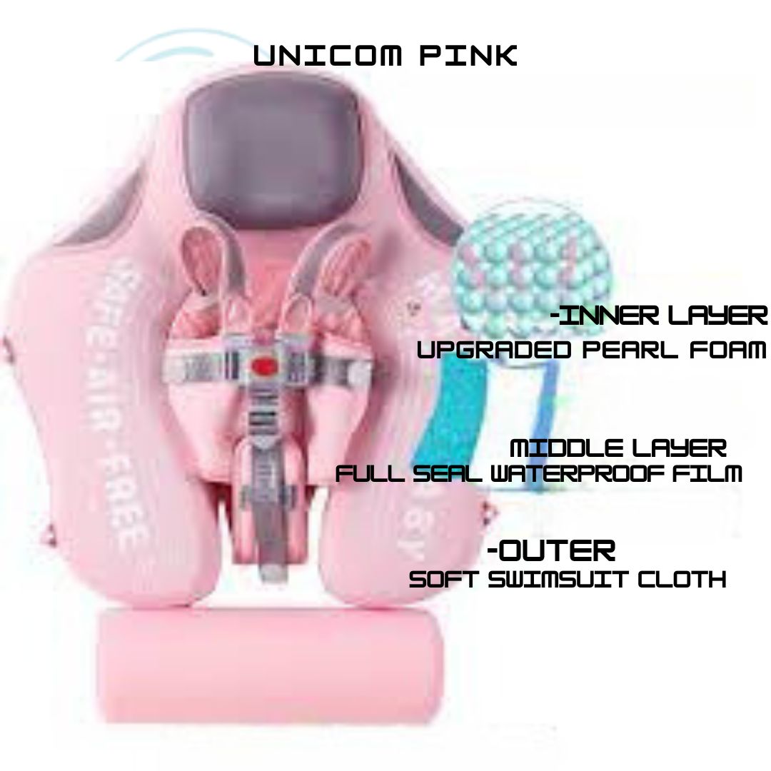 Pink 3D Unicorn Chest Float with Tail