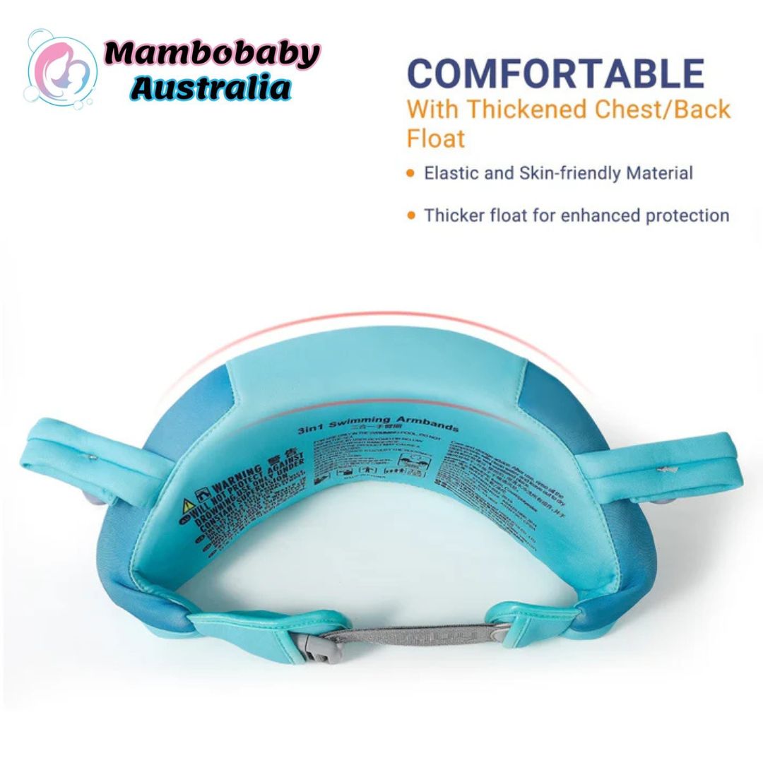 Mambobaby Armband Float Vest Puddle Jumpers- 3-in-1 Swim Trainer (3-8 Years)